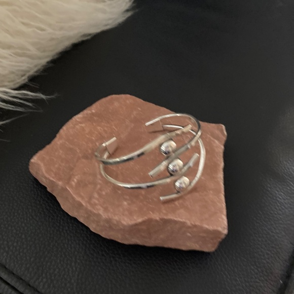 .925 Sterling Silver Cuff Bracelet - Picture 4 of 9